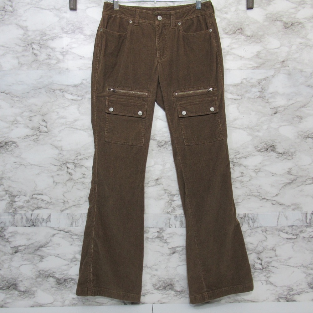Vintage Gap Brown Corduroy Cargo Flare Pants Size 4